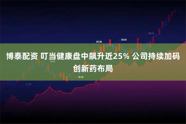 博泰配资 叮当健康盘中飙升近25% 公司持续加码创新药布局